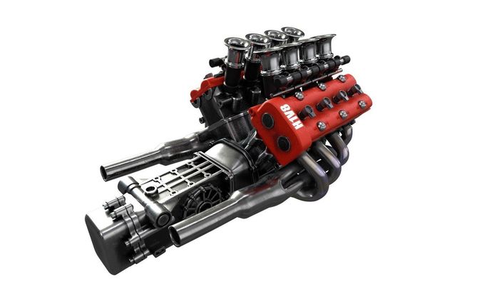 V8 engine 3D model 2