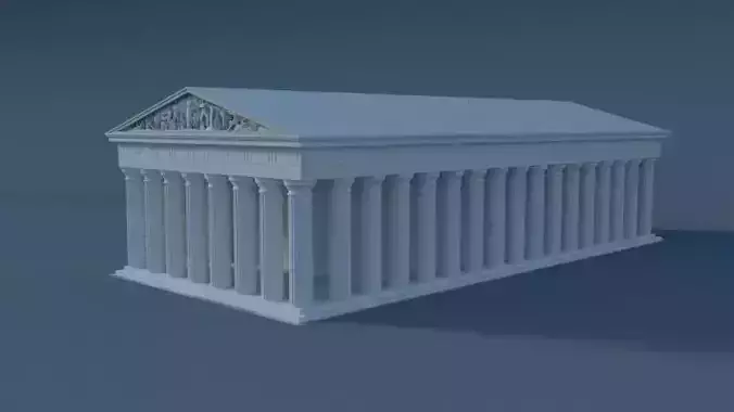 Pantheon parthenon Low-poly 3D model