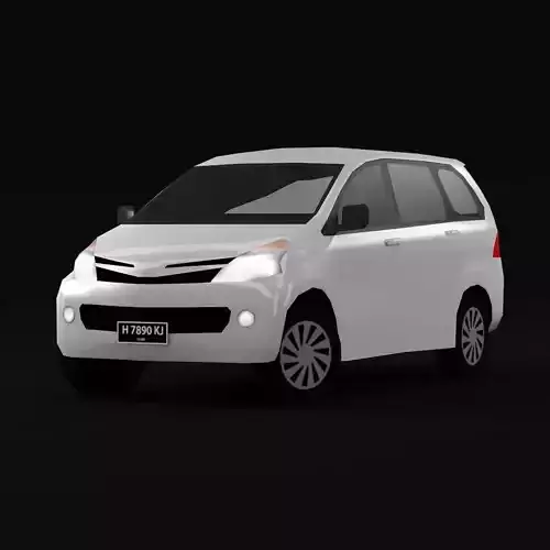 Low Poly Toyota Avanza Low-poly 3D model