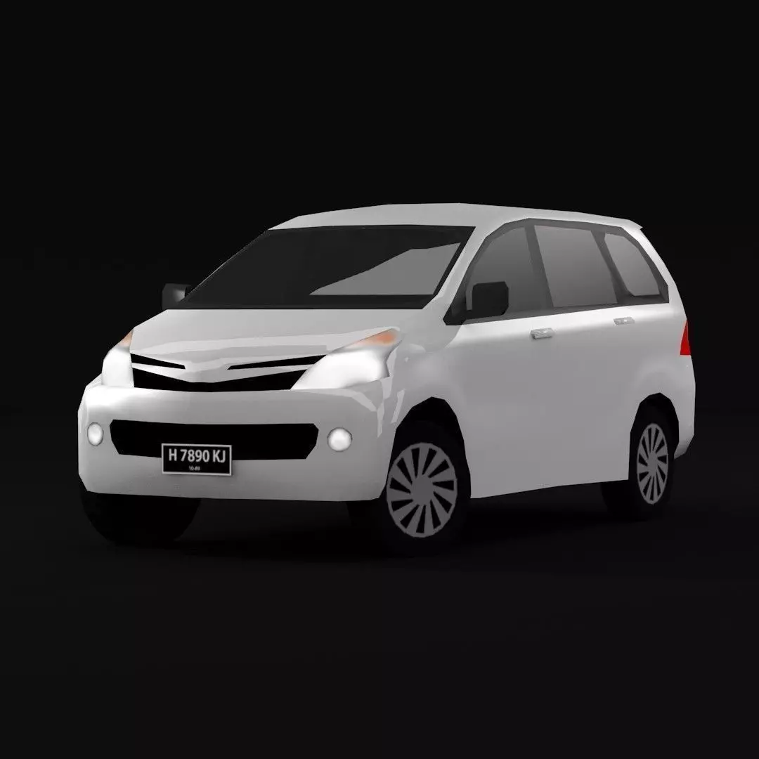 Low Poly Toyota Avanza Low-poly 3D model_0