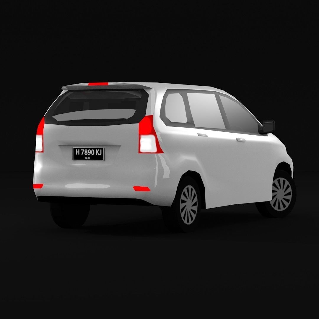 Low Poly Toyota Avanza Low-poly 3D model_1
