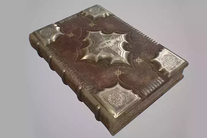 Ancient book Low-poly 3D model