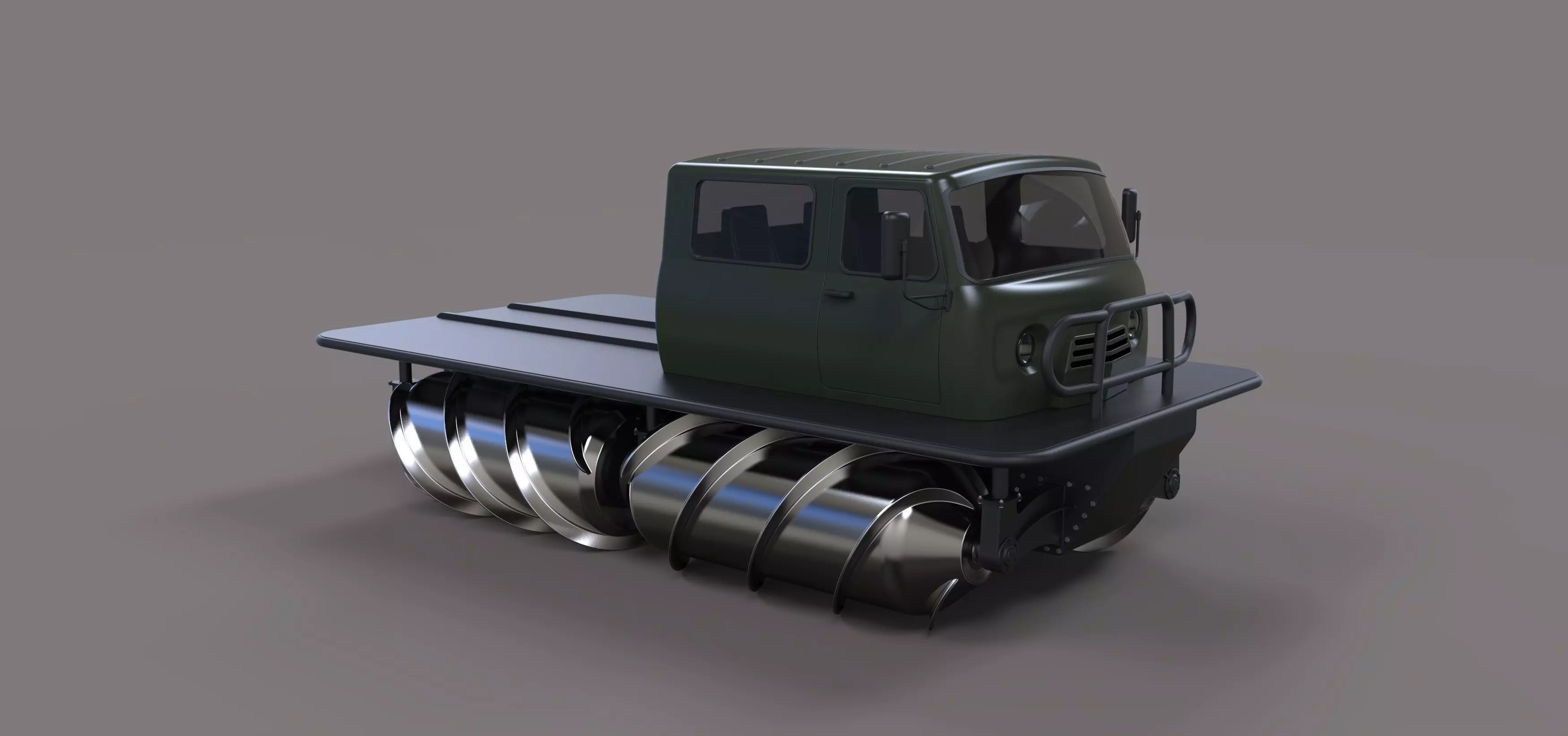 Screw terrain vehicle 3D model