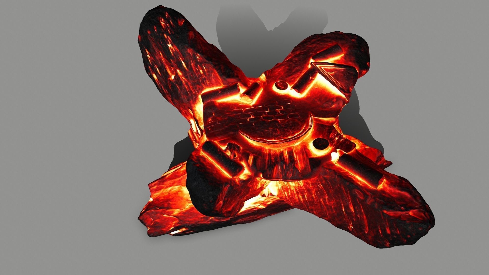 old temple Low-poly 3D model_8