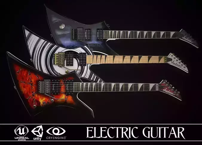 Electric guitar Jackson Kelly 3 skins
