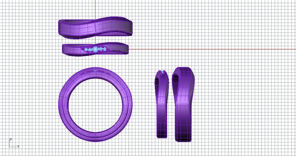 Couple ring 001 cad file 3D print model_1