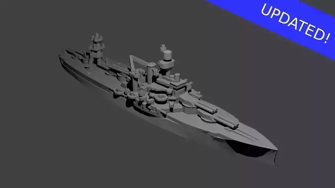 US Wyoming Class Battleship 3D print model