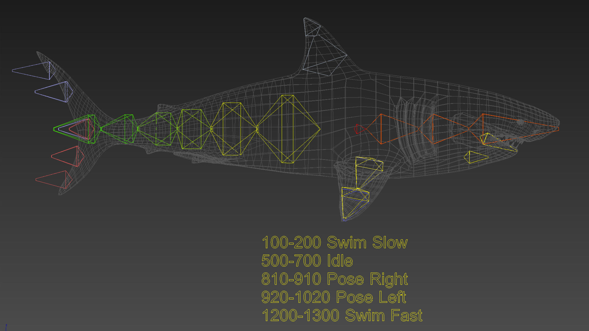 Great White Shark - Octane Support Low-poly 3D model_10