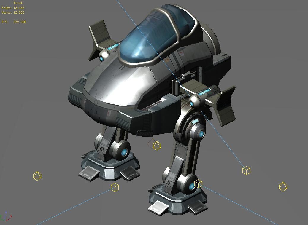 Ground object - operating robot 3D model_3