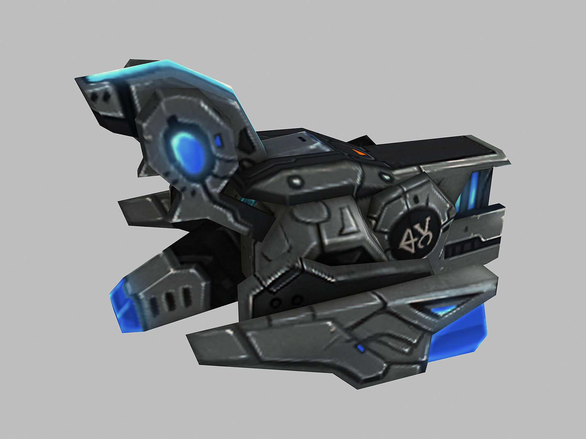 Machinery - Floating Cannon 02 3D model_2