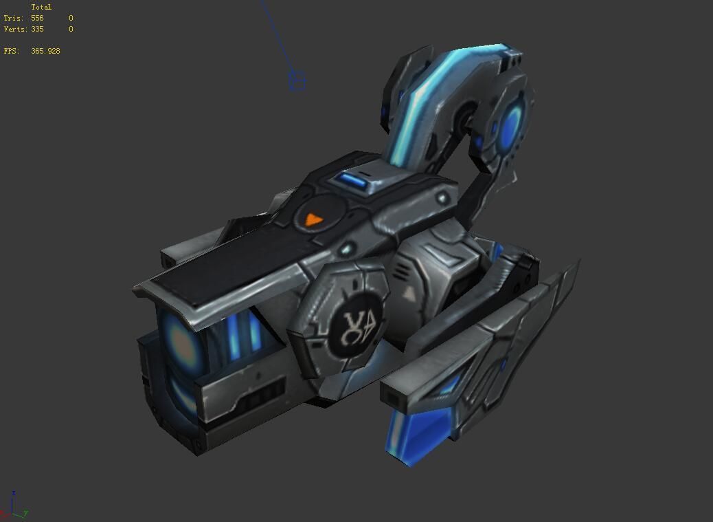 Machinery - Floating Cannon 02 3D model_6