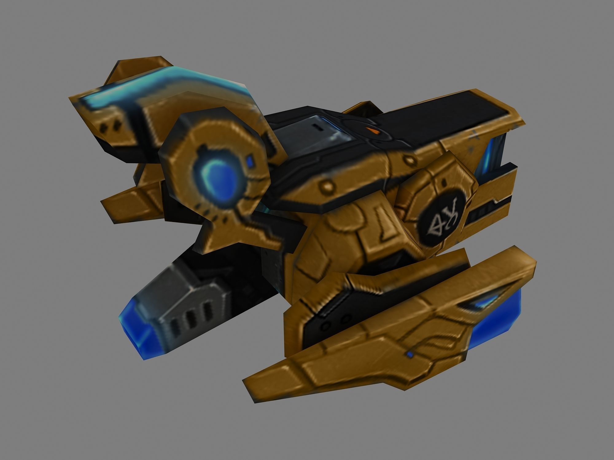 Machinery - Floating Cannon 03 3D model_2