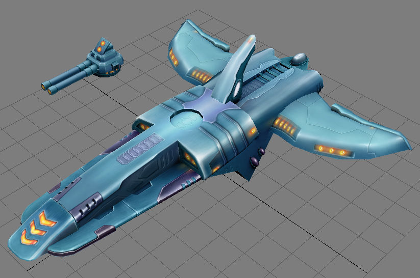 Machinery - Small Attack Ship 03 3D model_8