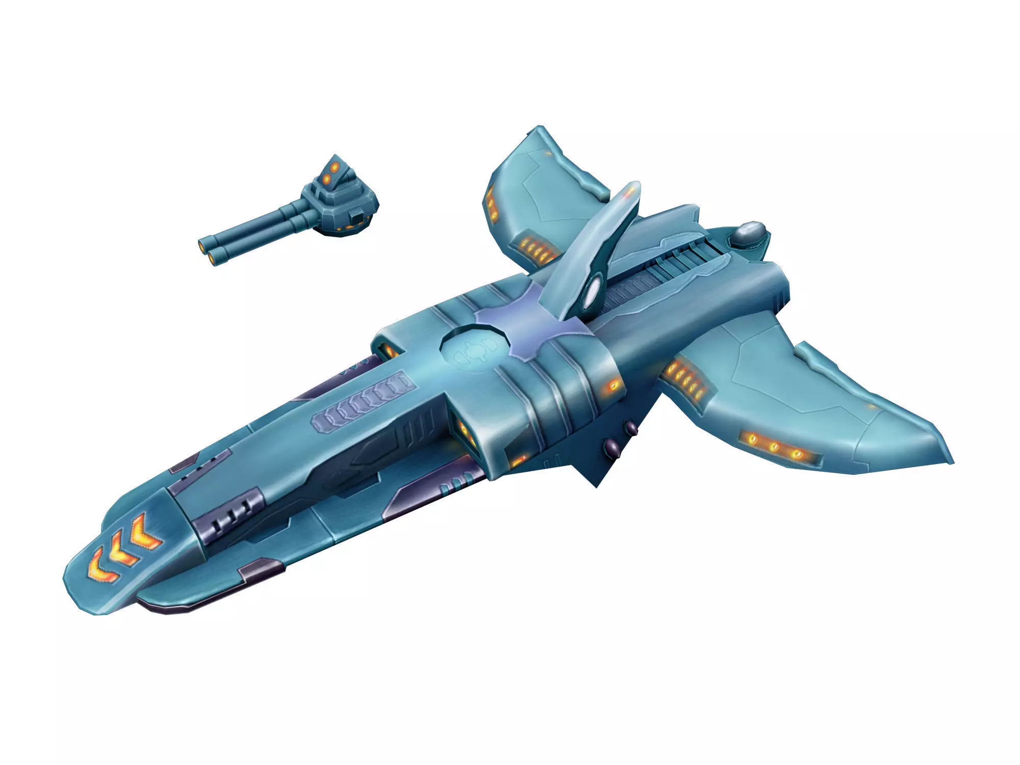 Machinery - Small Attack Ship 03 3D model_0