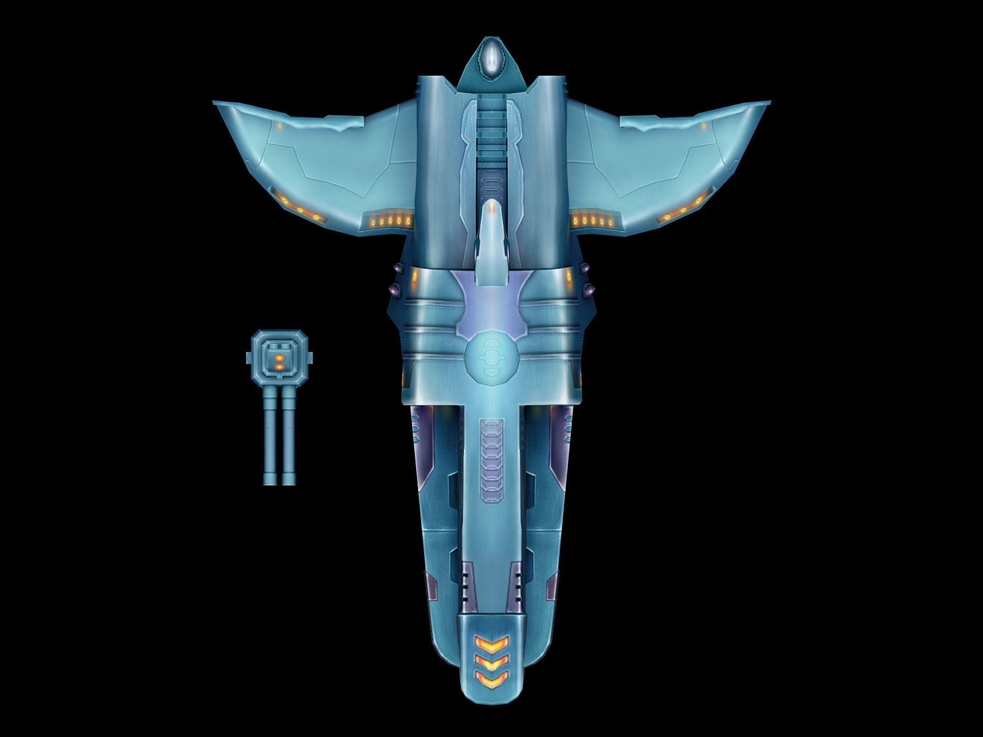 Machinery - Small Attack Ship 03 3D model_3