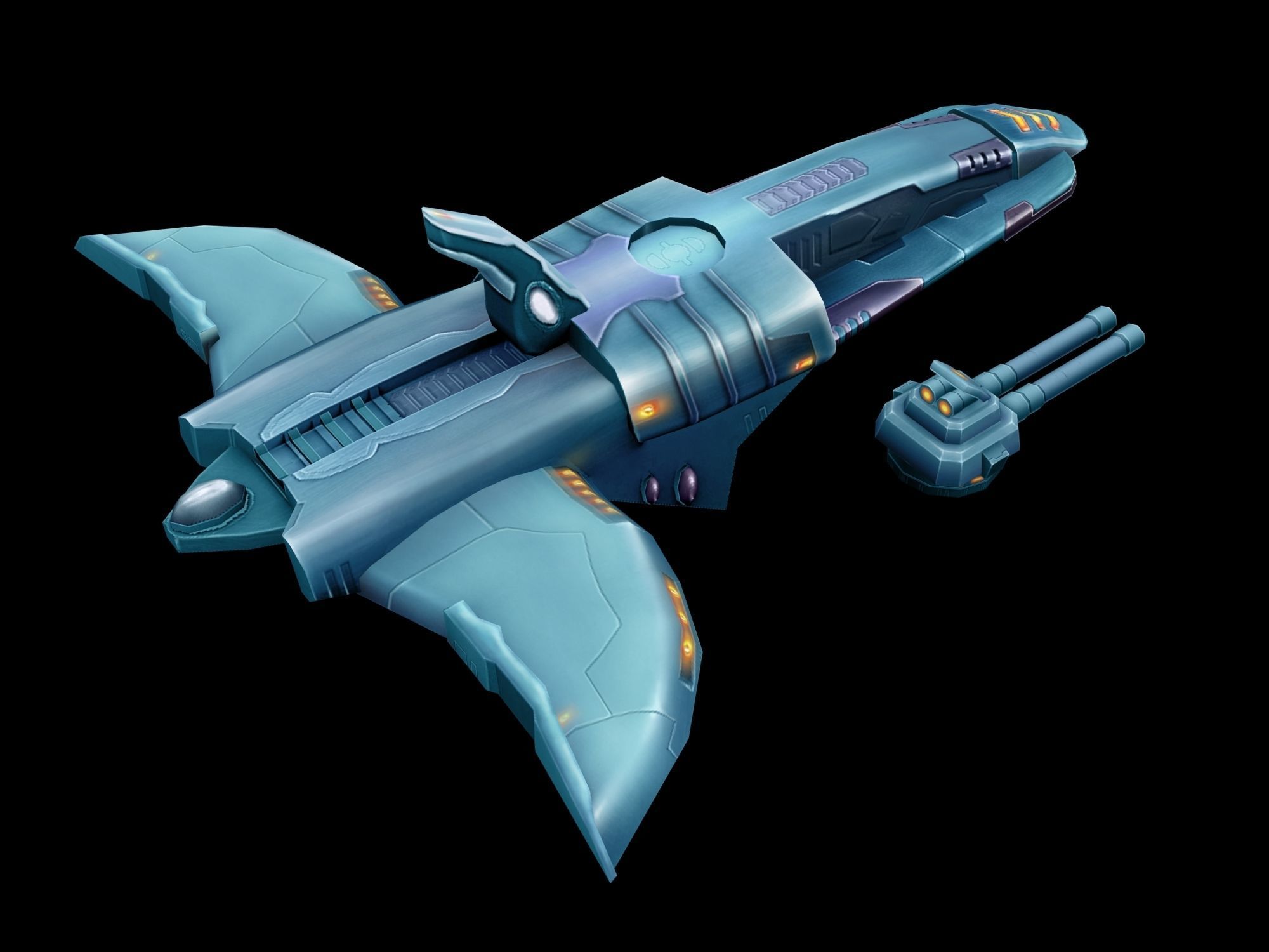 Machinery - Small Attack Ship 03 3D model_2