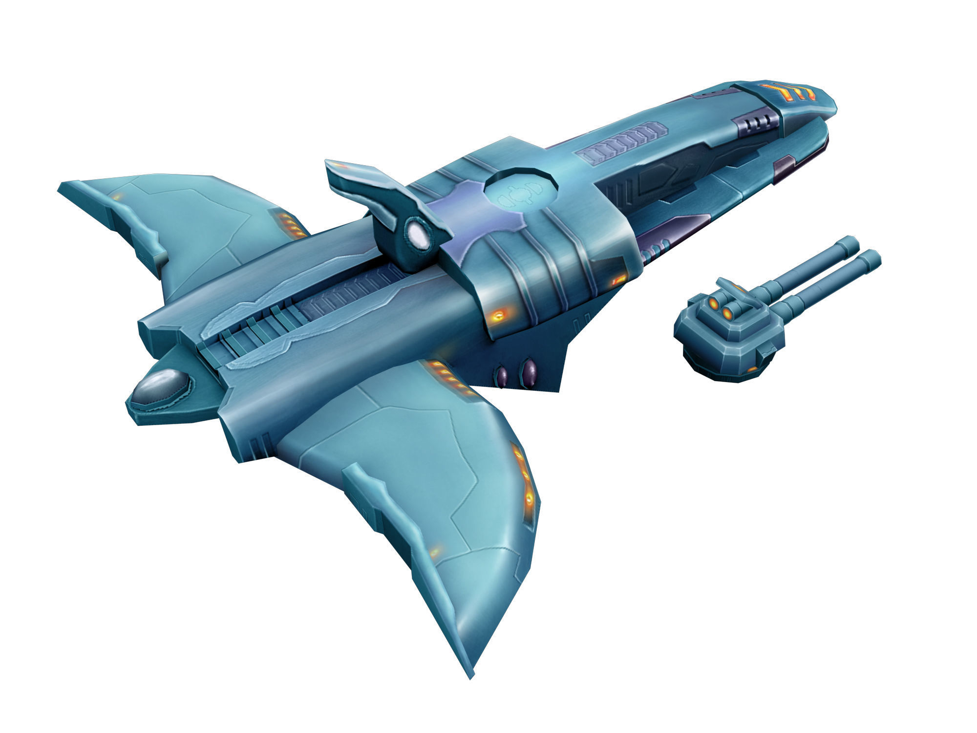 Machinery - Small Attack Ship 03 3D model_4