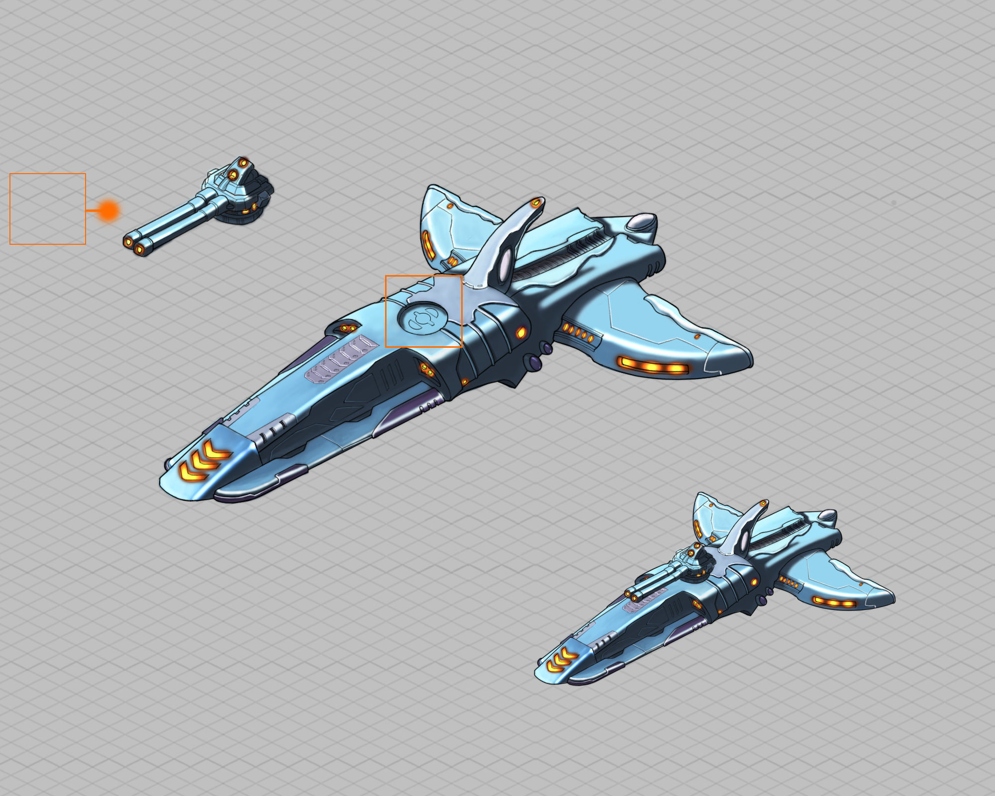 Machinery - Small Attack Ship 03 3D model_5