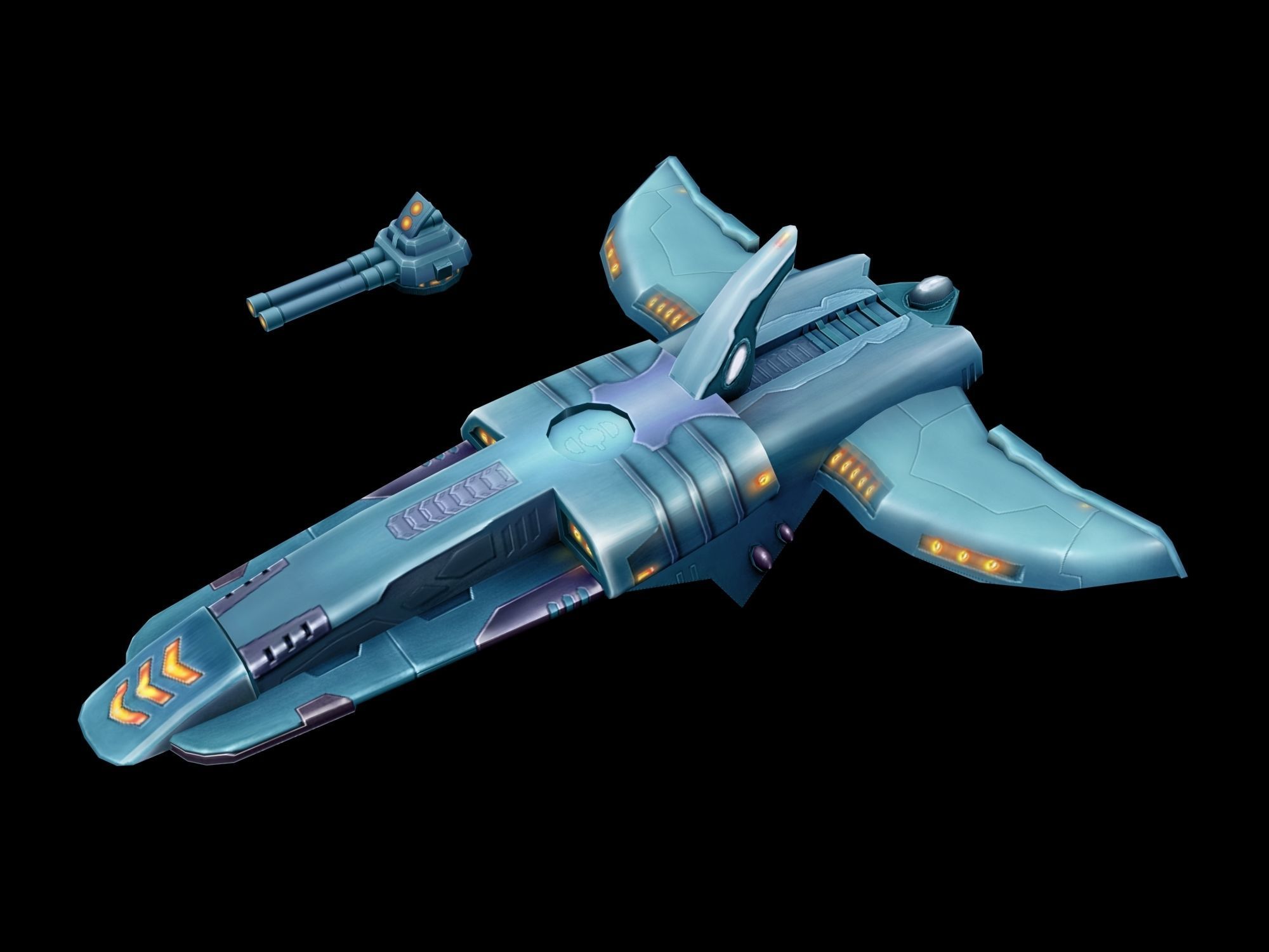 Machinery - Small Attack Ship 03 3D model_1