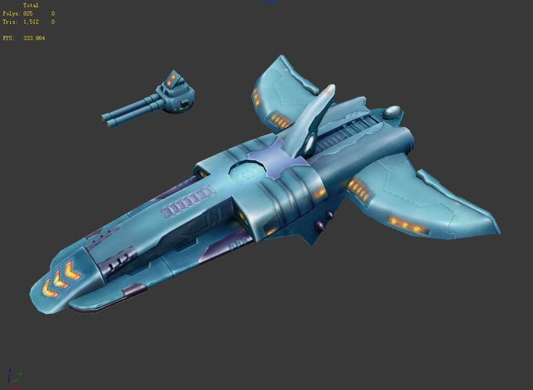 Machinery - Small Attack Ship 03 3D model_6