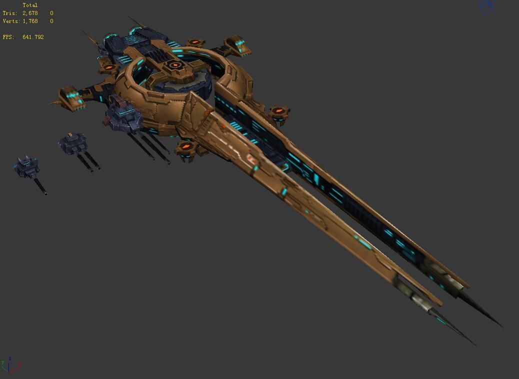 Battlestar - Battleship 03 3D model_6