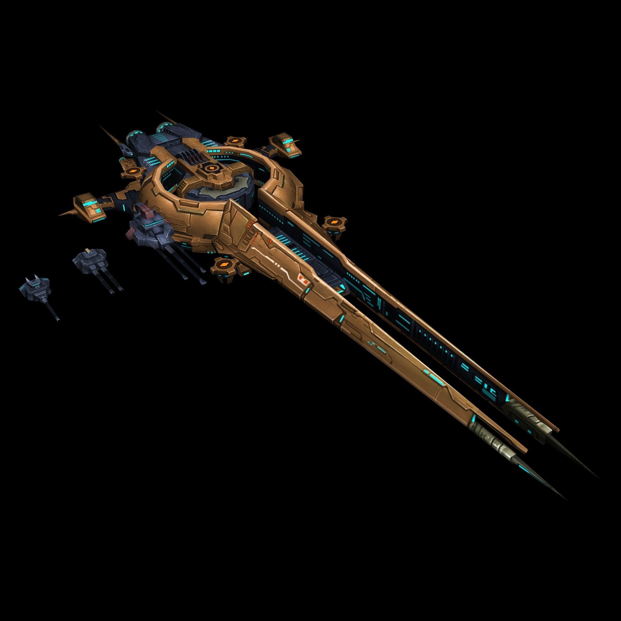 Battlestar - Battleship 03 3D model_2