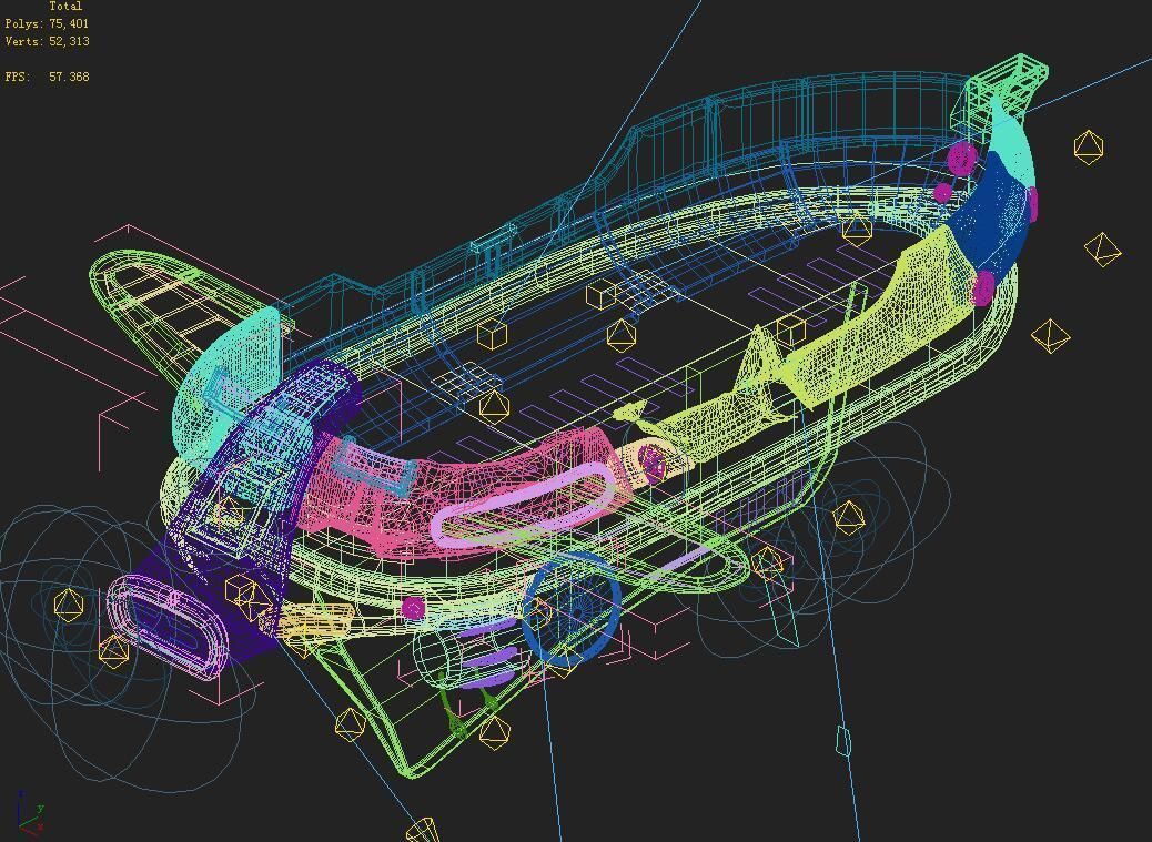 Space-material transport vehicle 3D model_5