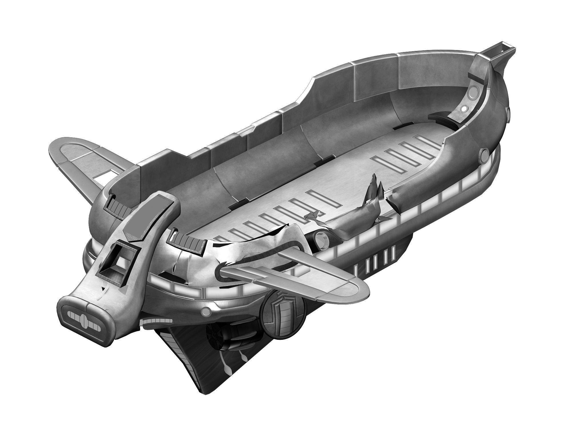 Space-material transport vehicle 3D model_3