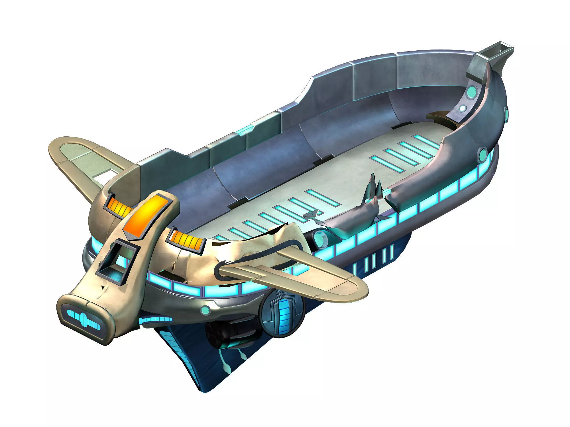 Space-material transport vehicle 3D model_0