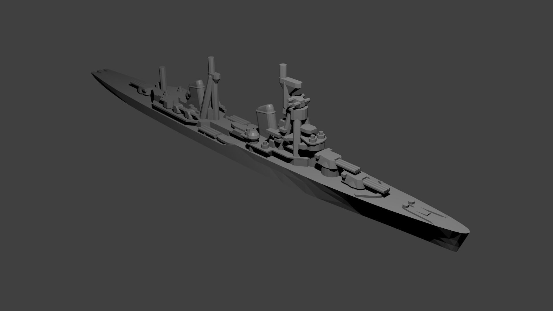 Soviet Kirov Class Cruiser Warship 3D print model_1