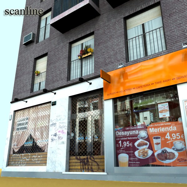 Photorealistic Low Poly Building 3D model_8