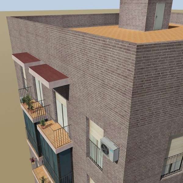 Photorealistic Low Poly Building 3D model_6