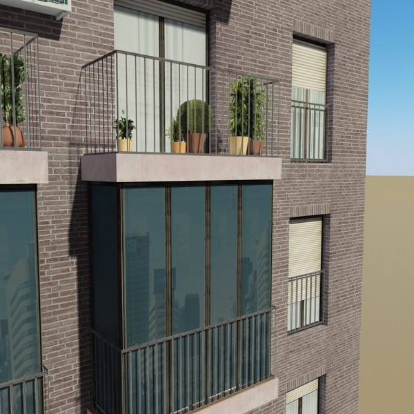 Photorealistic Low Poly Building 3D model_5