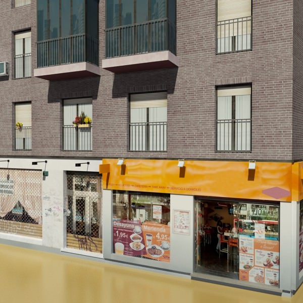 Photorealistic Low Poly Building 3D model_3