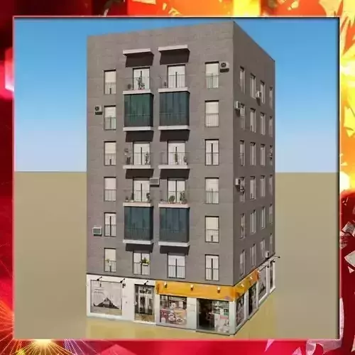 Photorealistic Low Poly Building