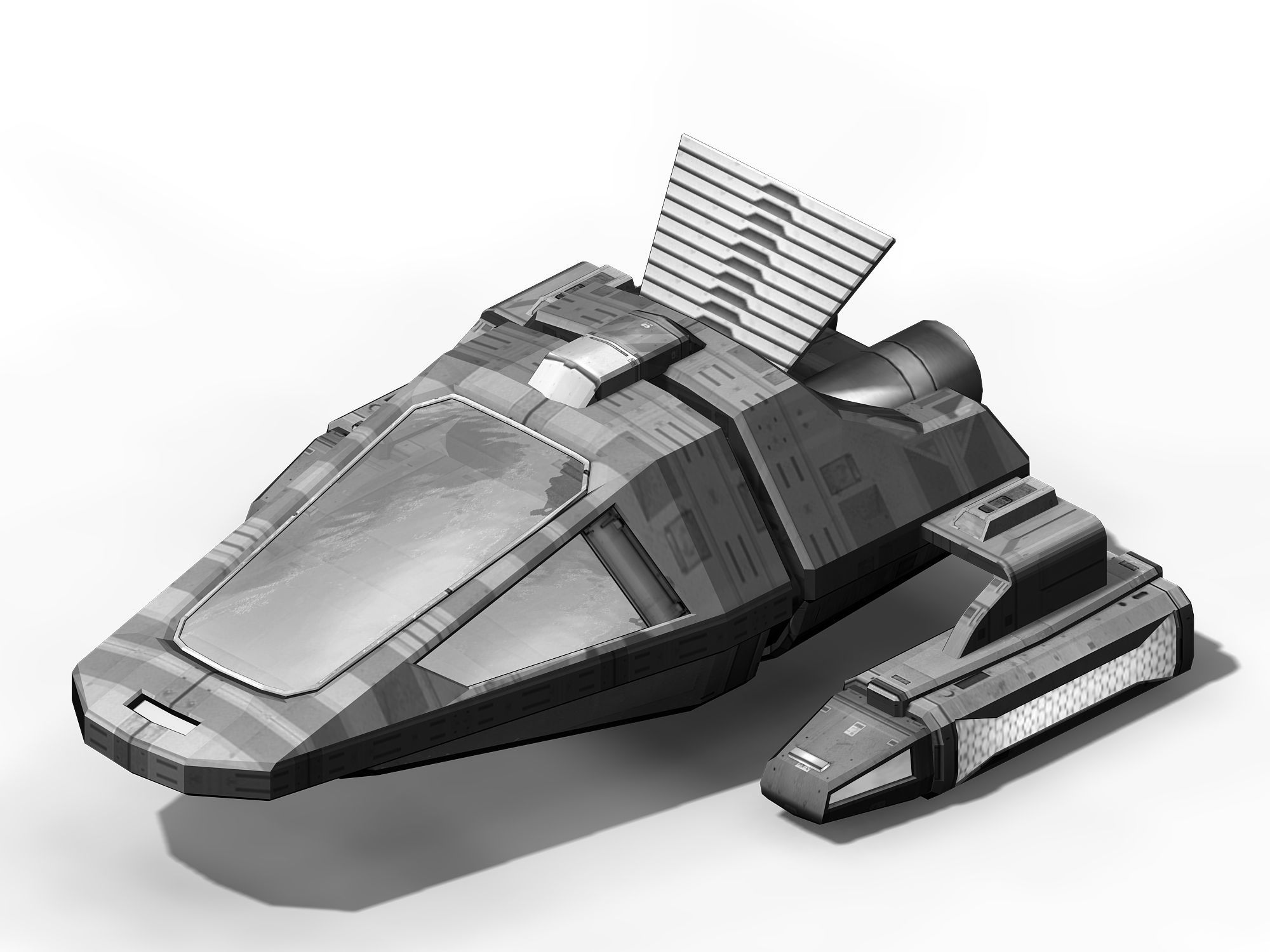 Small spaceship 01 3D model_2
