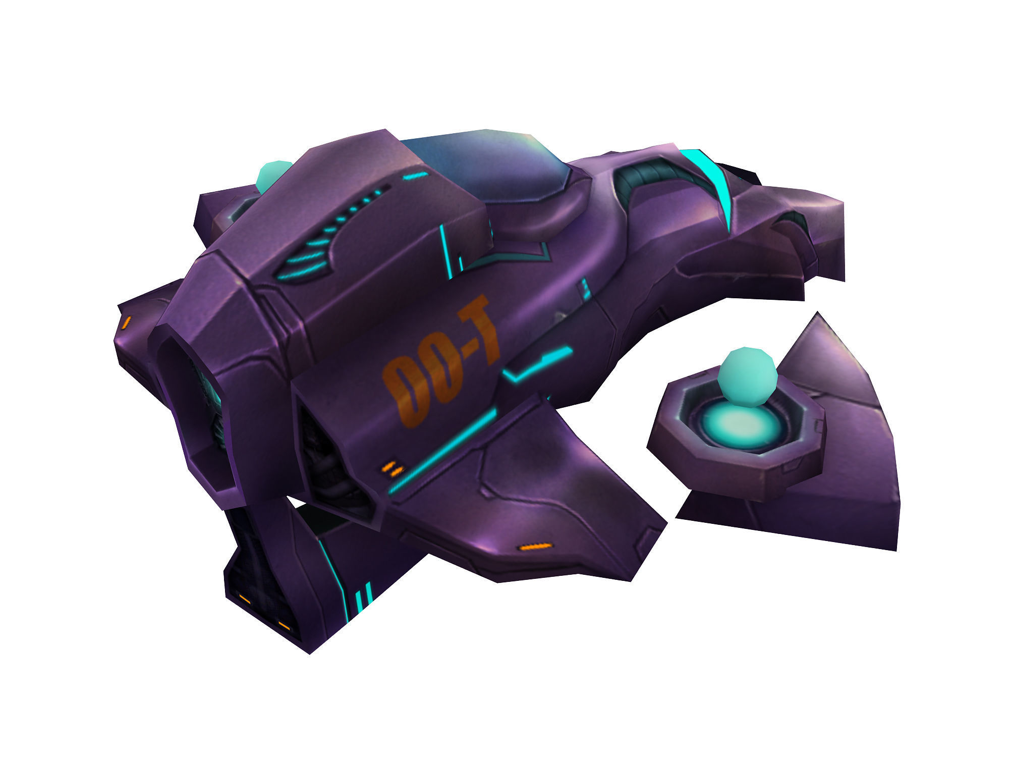 Small attack ship 02 3D model_4