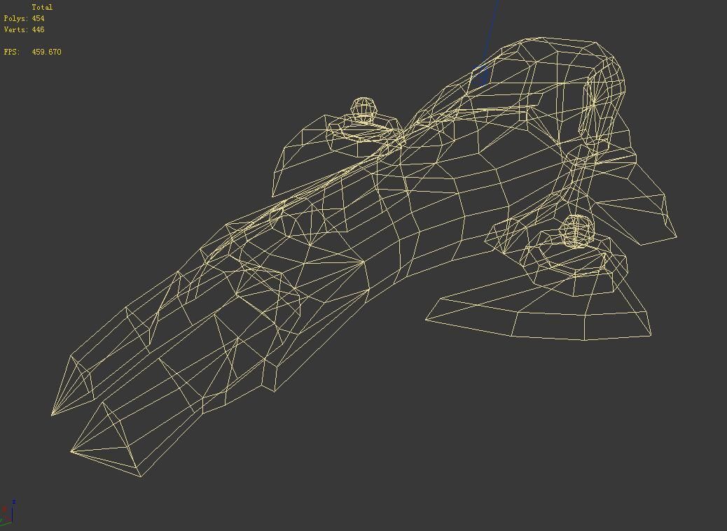 Small attack ship 02 3D model_7