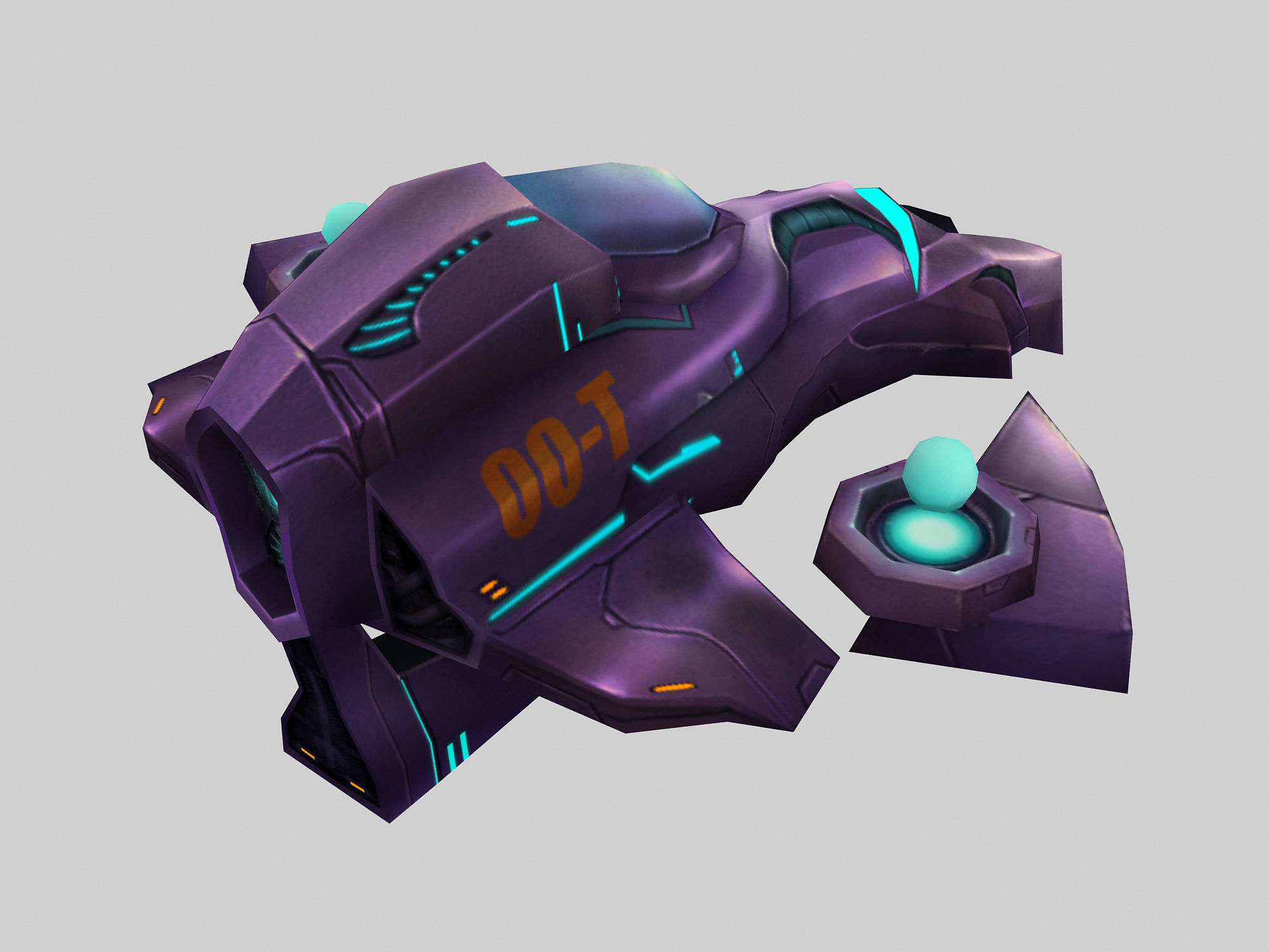 Small attack ship 02 3D model_2