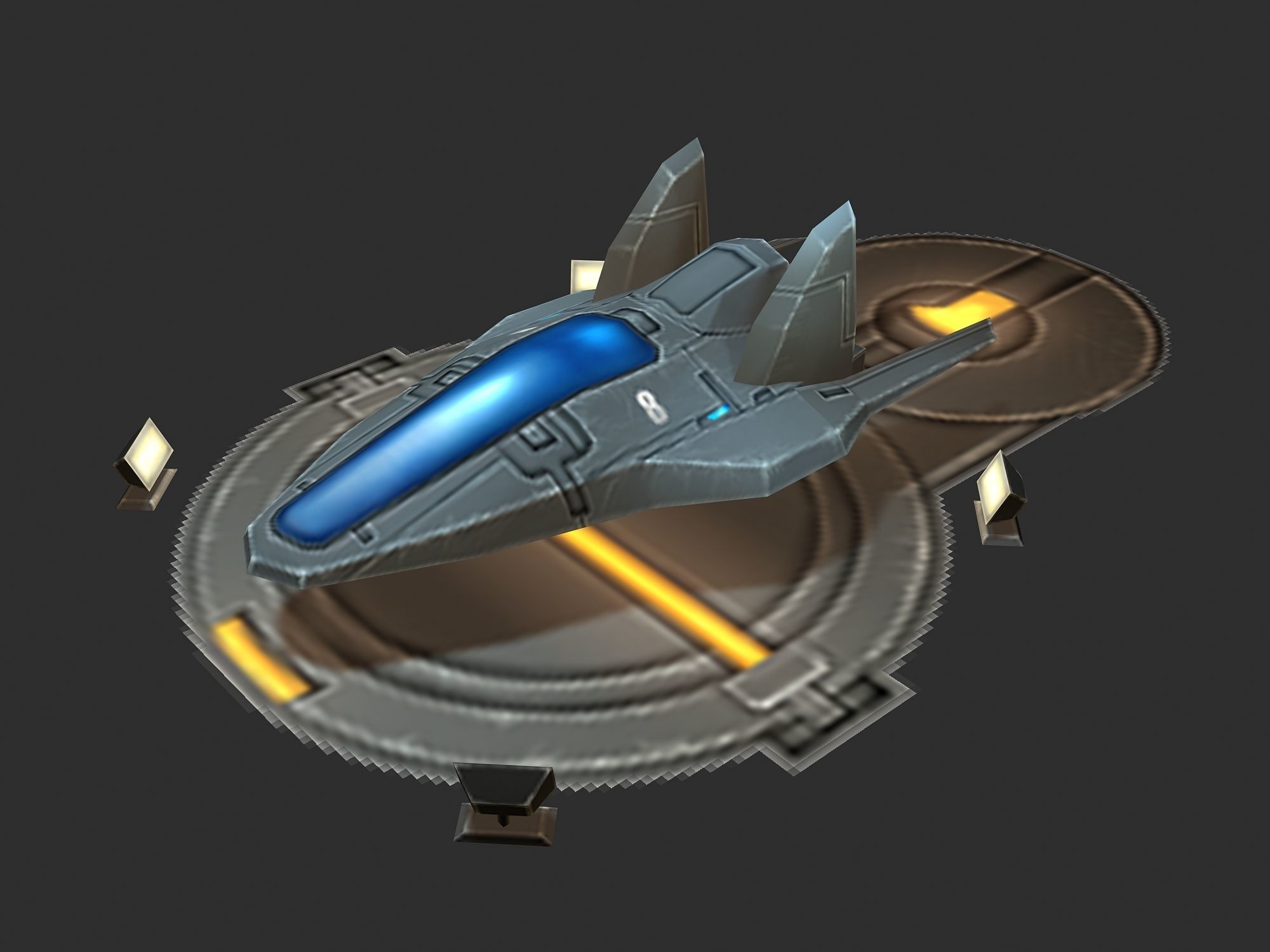 Small airport 01 3D model_1