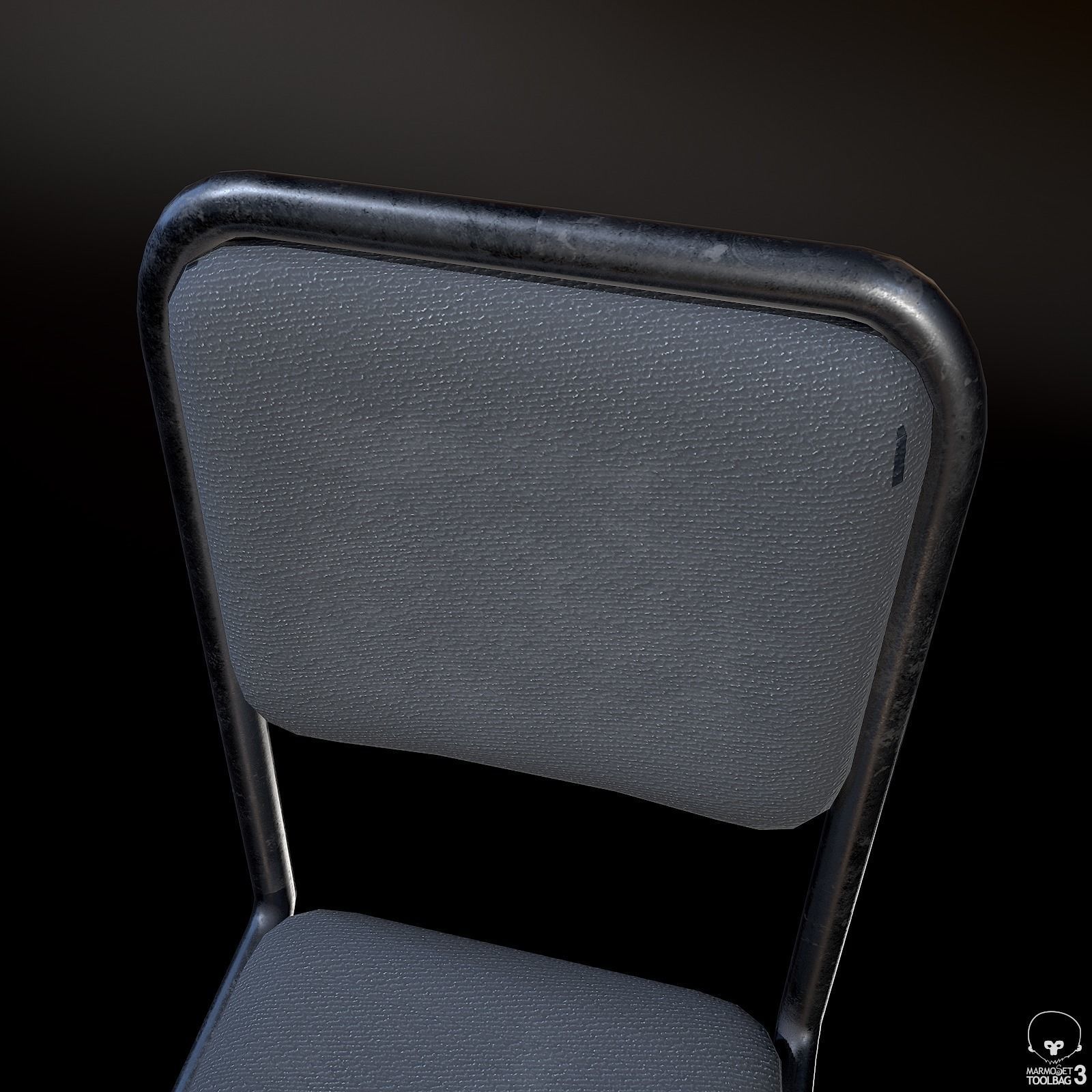 Industrial Chair Low-poly 3D model_6