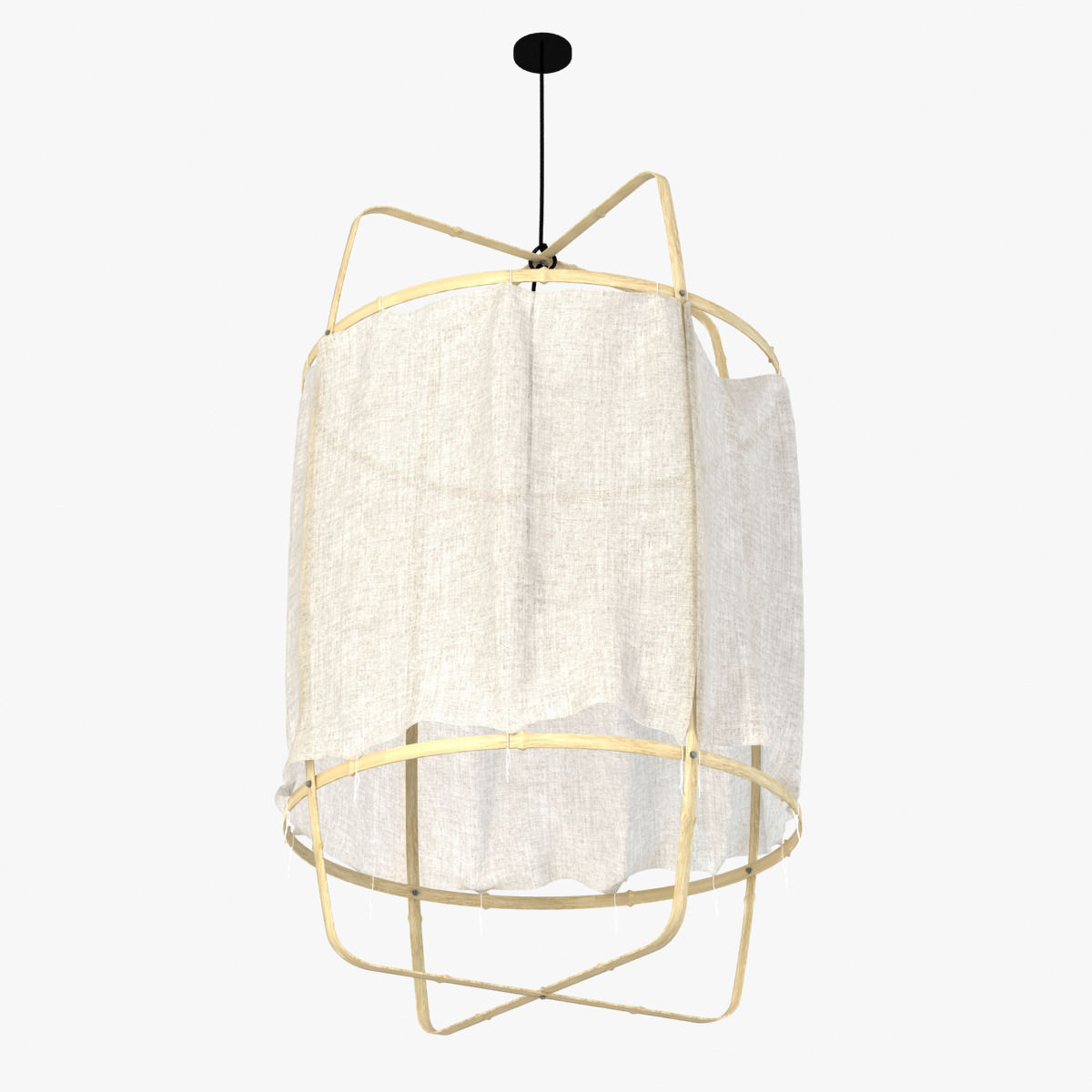 Ay Illuminate Z1 Black Cloth Ceiling Lamp 3D model_2
