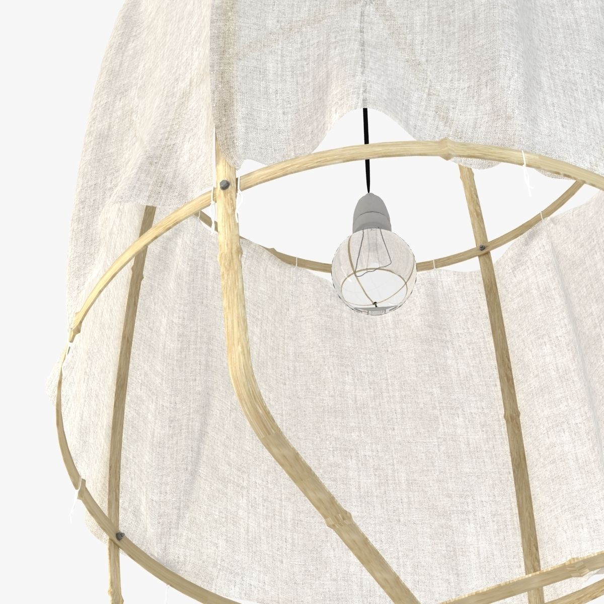 Ay Illuminate Z1 Black Cloth Ceiling Lamp 3D model_9