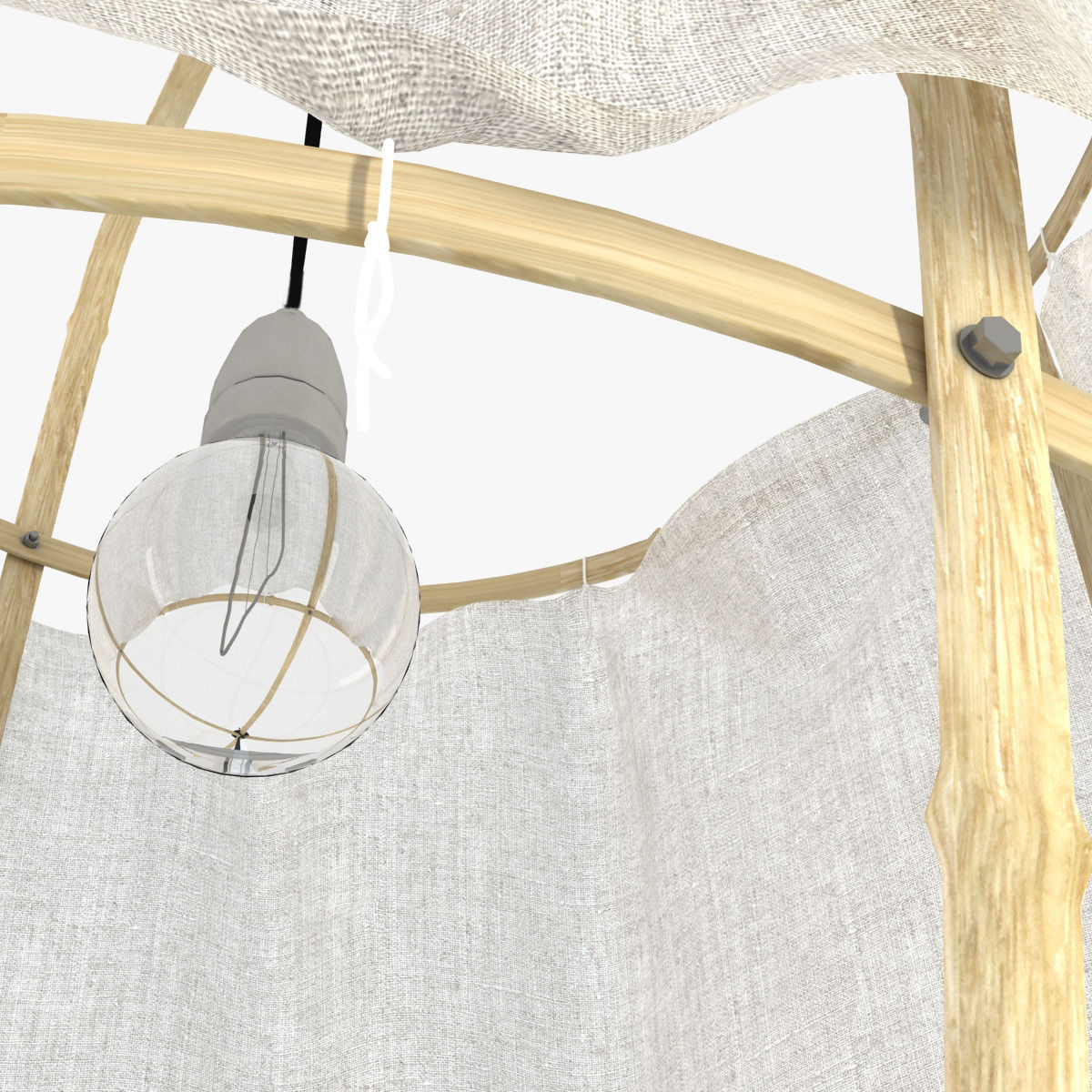 Ay Illuminate Z1 Black Cloth Ceiling Lamp 3D model_11