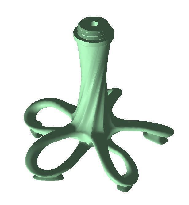 Double star lamp with star base Free 3D print model_6