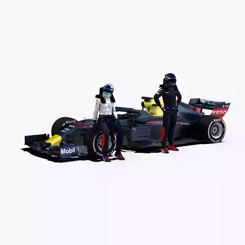 Formula 1 car 2018 Low-poly 3D model