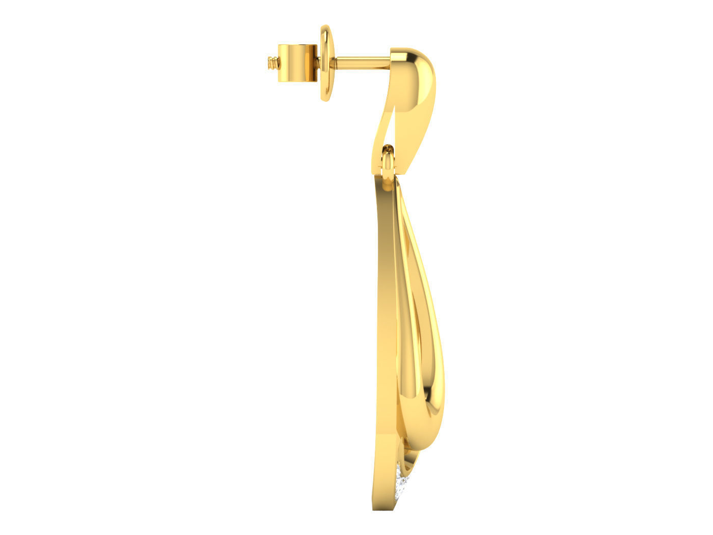 AFP00088 diamond pendant gold 3D print model_6