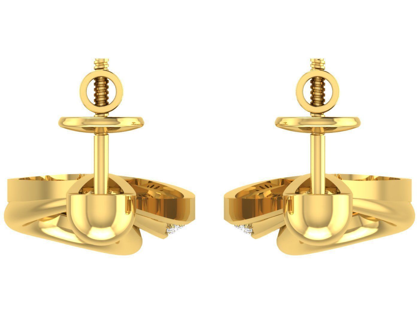 AFP00088 diamond pendant gold 3D print model_8