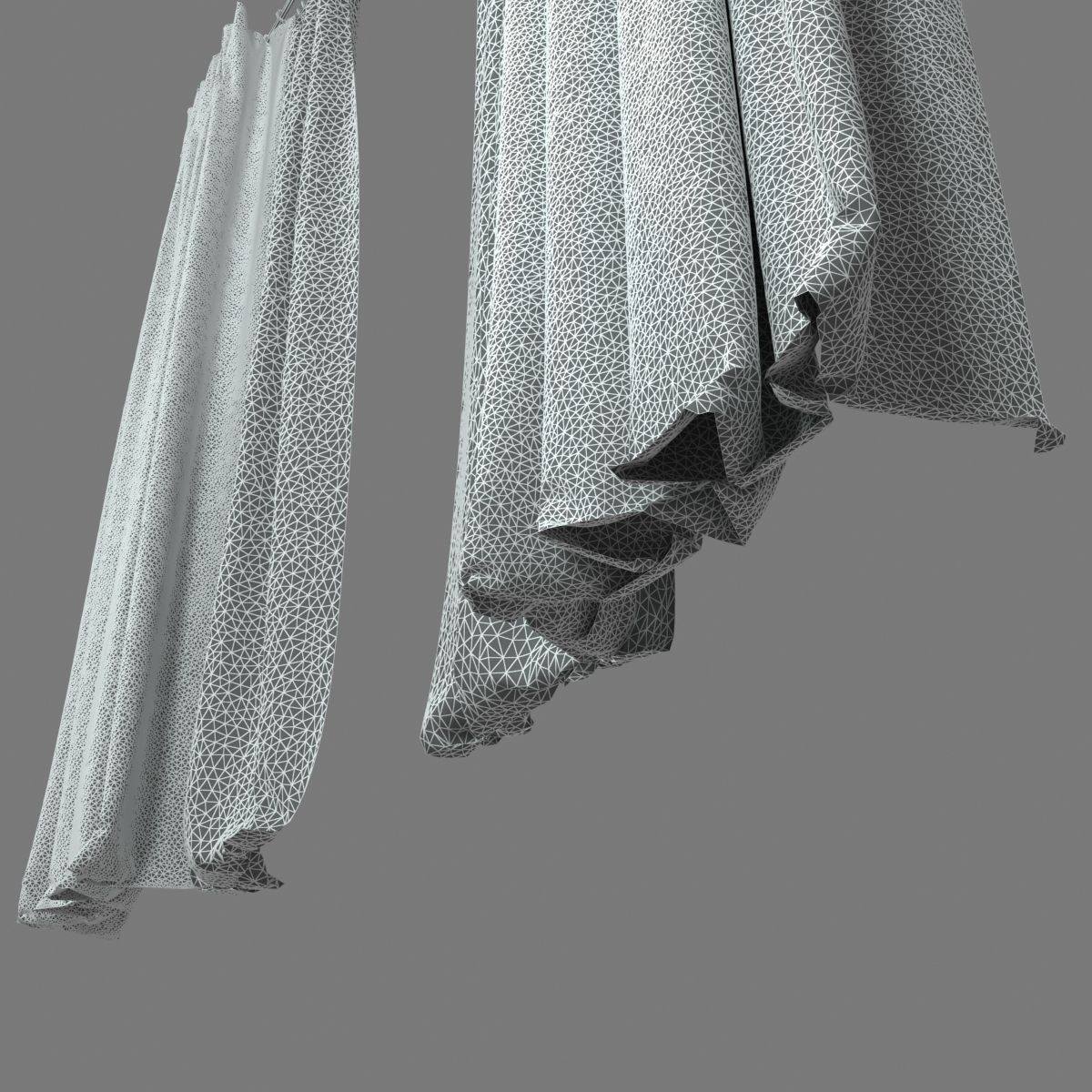 Double Pinch Pleat Curtains 3D model_9