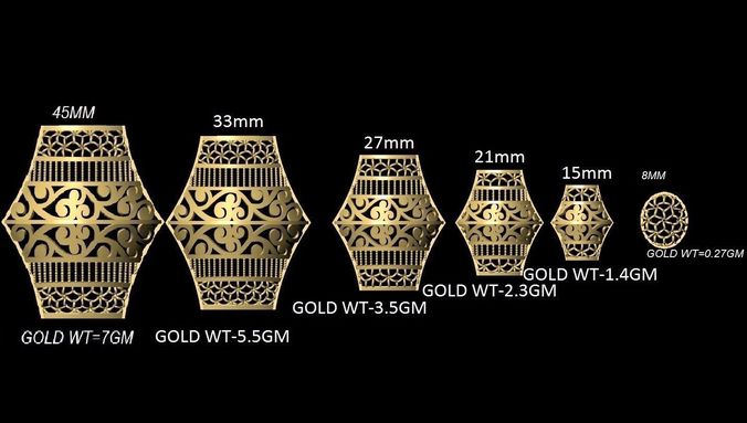 VR-PND2327 gold plated lamp shades 3D print model